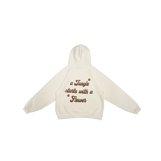 FLOWER CREAM HOODIE