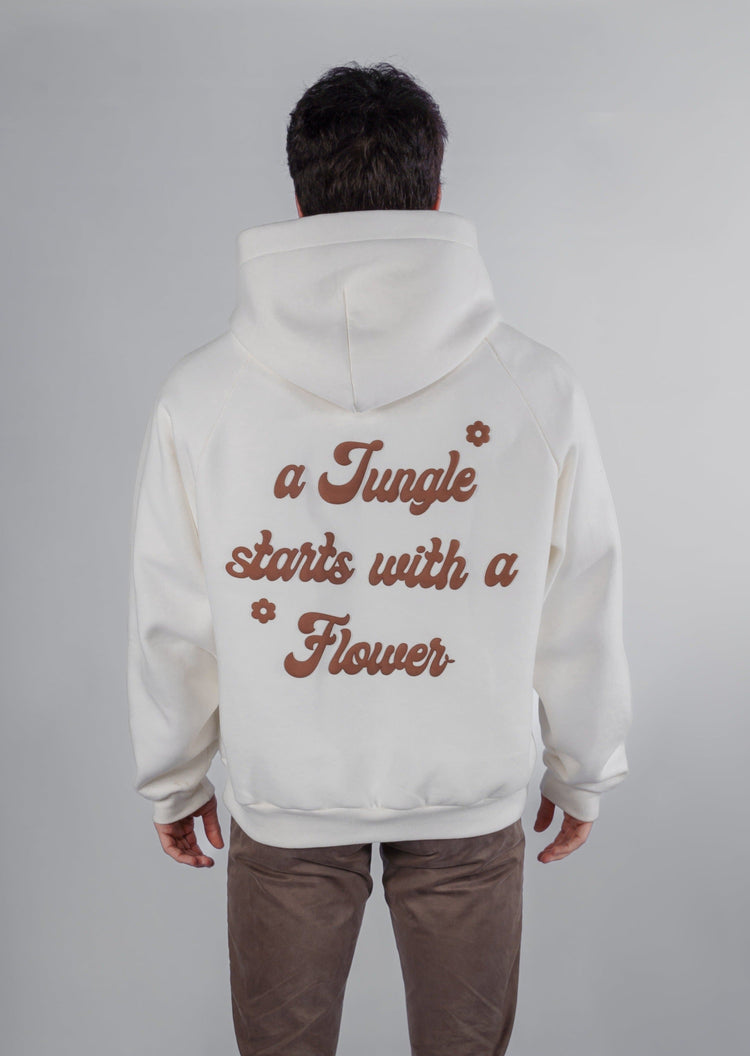 FLOWER CREAM HOODIE