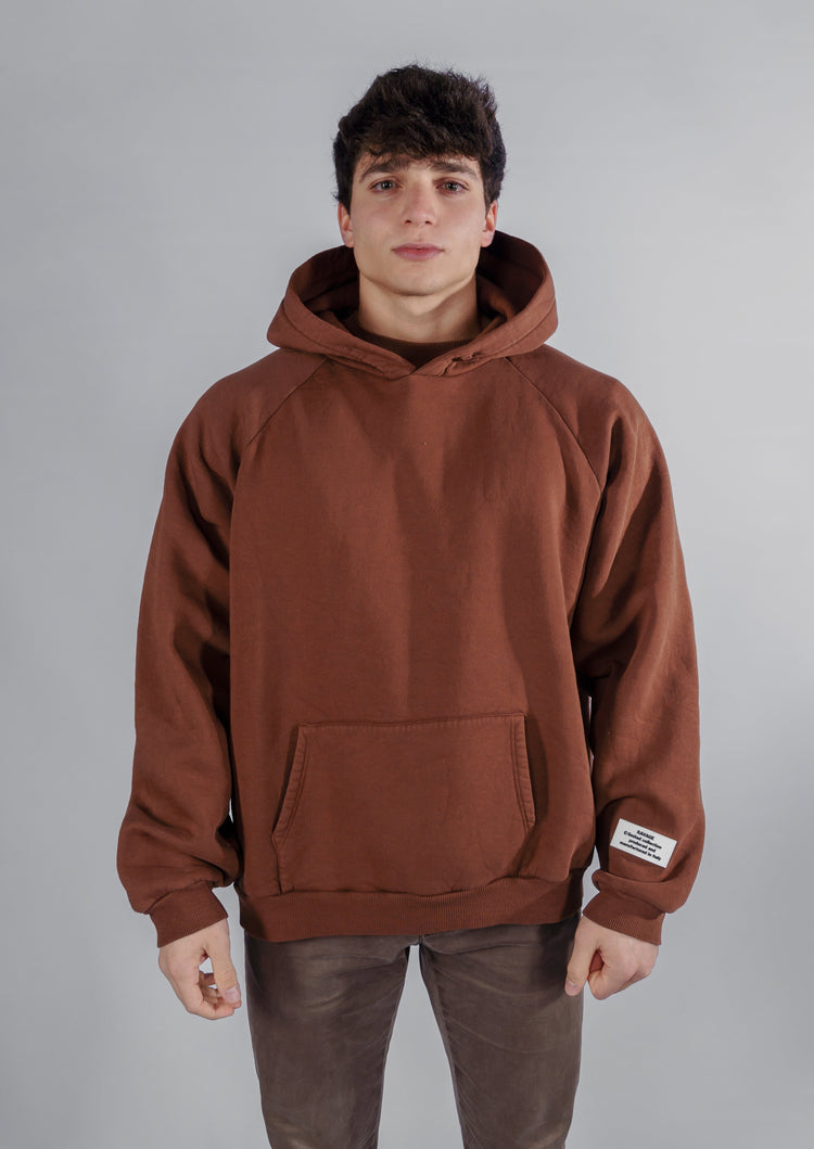 FLOWER BROWN HOODIE